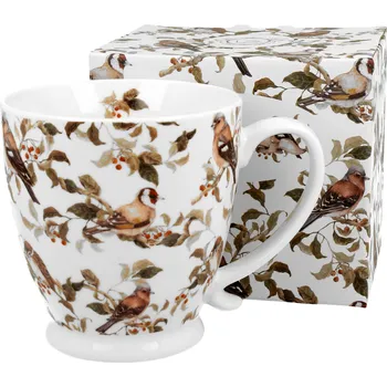 DUO Gifts DG - Porcelánový hrnek na stopce Ptáčci v dárkové krabičce - 480 ml
