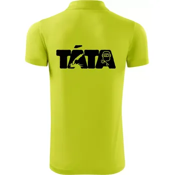 Pánská košile Táta nápis - svářeč - Polokošile Victory sportovní (dresovina) - M ( Limetková )