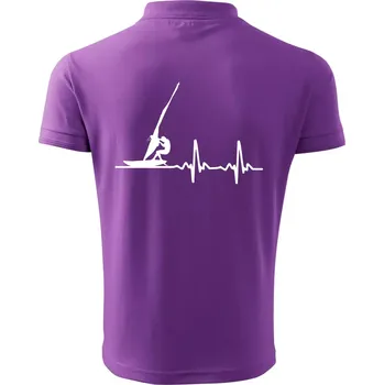 Pánská košile EKG Windsurfing - Polokošile pánská Pique Polo 203 - S ( Fialová )