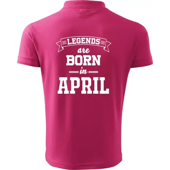 Pánská košile Legends are born in April - Polokošile pánská Pique Polo 203 - 2XL ( Purpurová )