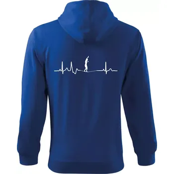 Pánské oblečení EKG Slackline - Mikina s kapucí na zip trendy zipper - 2XL ( Královská modrá )