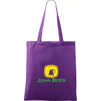 John Beer - Pivo - Taška bavlněná - 42 x 38 cm ( Fialová )