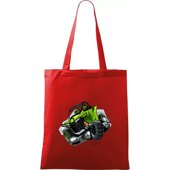 Nákupní taška ATV bugina zelená - Taška bavlněná - 42 x 38 cm ( Červená )