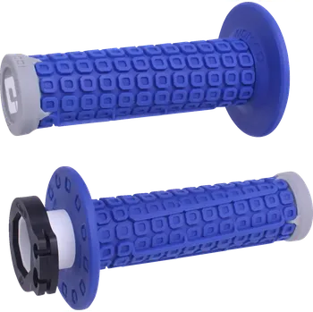 grip Motokrosové rukojeti - gripy s lock-on systémem ODI NOMAD LOCK ON barva modrá/bílá - pár (Rukojeti na řidítka, ručky na moto )