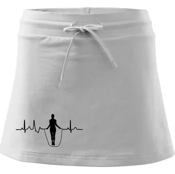 Dámská sukně EKG švihadlo - Sportovní sukně - two in one - XS ( Bílá )
