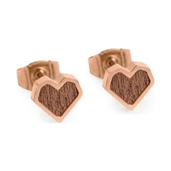 Náušnice BeWooden Rea Earrings Heart