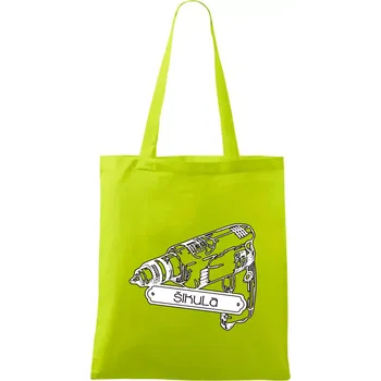 Šikula vrtačka - Taška bavlněná - 42 x 38 cm ( Limetková )