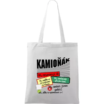 Výhody řidiče kamionu - Taška bavlněná - 42 x 38 cm ( Bílá )