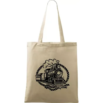 Nákupní taška Lokomotiva lano - Taška bavlněná - 42 x 38 cm ( Naturální )