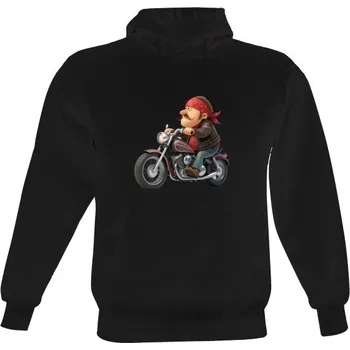 Pánská mikina Pánská mikina s kapucí s potiskem Motorkář pánské