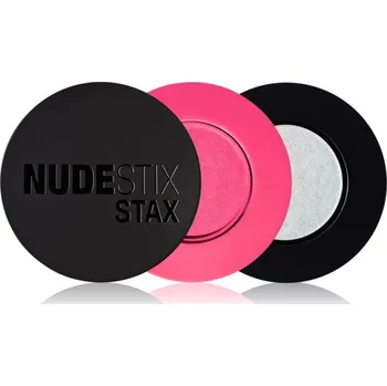 Dekorativní kosmetika Nudestix Stax Nudestix Stax All Over Color Blush Balm Magenta Matte multifunkční líčidlo pro oči, rty a tvář 2,5 g + Nudestix Stax Nude Eye Lights Magic Aura multifunkční rozjasňovač 2,5 g