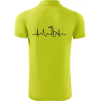 Pánská košile Saxofon ekg - Polokošile Victory sportovní (dresovina) - L ( Limetková )