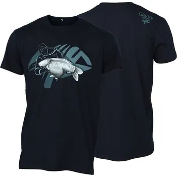 Rybářské oblečení Giants fishing Tričko pánské modré Rybář s kaprem - vel. 2XL