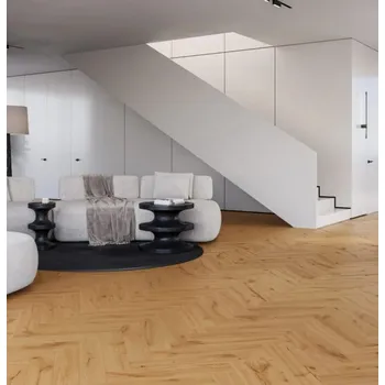 vinylová podlaha Vinylová SPC podlaha Barlinek Next Step Herringbone - Ginger Oak s integrovanou podložkou