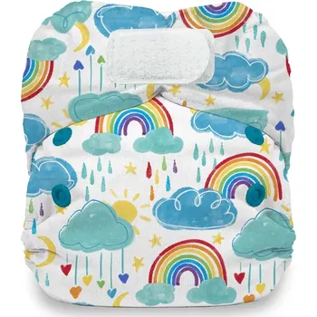 Plenkové kalhoty Thirsties Natural Newborn AIO na SZ - Rainbow