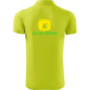Pánská košile John Beer - Pivo - Polokošile Victory sportovní (dresovina) - S ( Limetková )