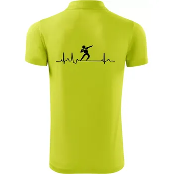 Pánská košile EKG vrh koulí - Polokošile Victory sportovní (dresovina) - M ( Limetková )