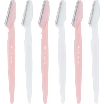 Barva na řasy a obočí Brushworks Angled Dermaplaners břitva na obličej