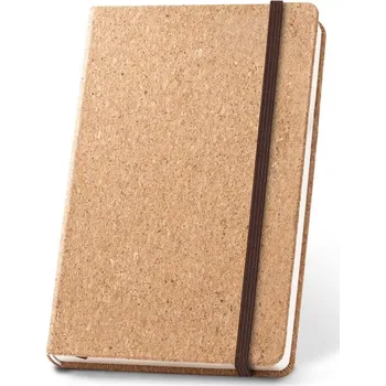 Zápisník HAWKINS A5. Korkový zápisník A5 s hladkými stránkami z materiálu certifikovaného FSC™ a dalších kontrolovaných materiálů - Přírodní