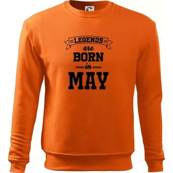 Pánská mikina Legends are born in May - Mikina Essential pánská - M ( Oranžová )