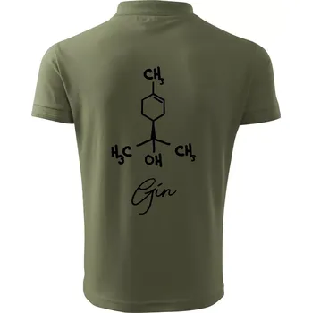 Pánská košile Barová chemie - gin - Polokošile pánská Pique Polo 203 - 2XL ( Khaki )