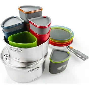 Kempingové nádobí Sada nádobí GSI Outdoors Glacier Stainless Camper