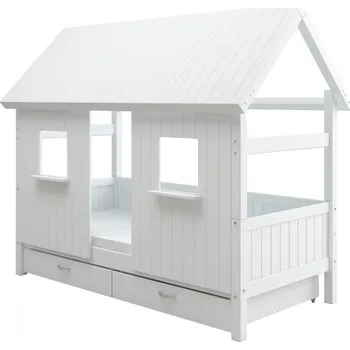 Dětská postýlka Falco Postel domeček s úložným prostorem Romantic 453 bílá