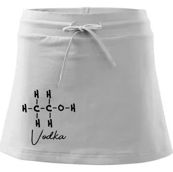 Dámská sukně Barová chemie - vodka - Sportovní sukně - two in one - L ( Bílá )