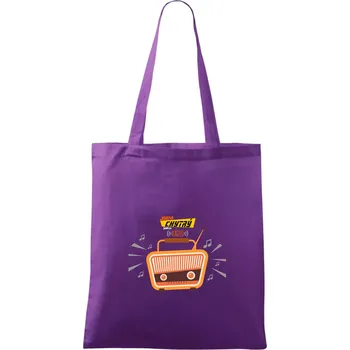 Jsem chytrý jako rádio barevné - Taška bavlněná - 42 x 38 cm ( Fialová )