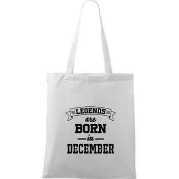 Legends are born in December - Taška bavlněná - 42 x 38 cm ( Bílá )