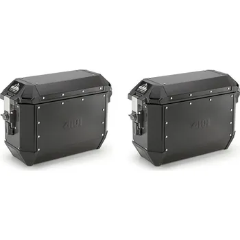 Zavazadlo na motocykl ALA36BPACK2 pravý + levý kufr GIVI Trekker ALASKA celohliníkový černý (boční), objem 2x36 ltr.