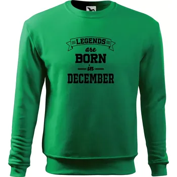 Pánská mikina Legends are born in December - Mikina Essential pánská - 3XL ( Středně zelená )