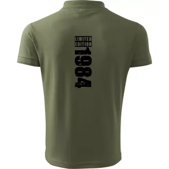 Pánská košile Limited edition 1984 pruh - Polokošile pánská Pique Polo 203 - 4XL ( Khaki )