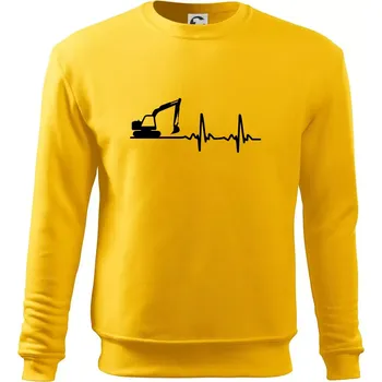 Pánská mikina EKG bagr - Mikina Essential pánská - 2XL ( Žlutá )