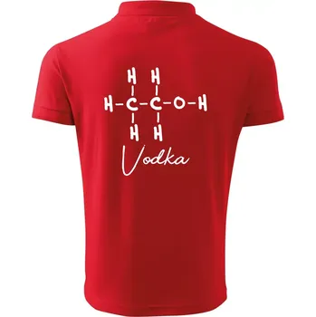 Pánská košile Barová chemie - vodka - Polokošile pánská Pique Polo 203 - 3XL ( Červená )