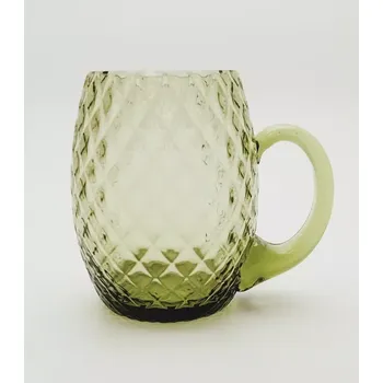 Sklenice Půllitr Káro - lesní zelená | 97397