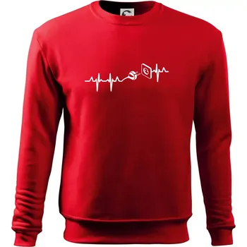 Pánská mikina EKG elektrikář - Mikina Essential pánská - XL ( Červená )