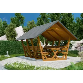 Pergola Dřevěná pergola Altán Salaš 190x340