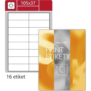Speciální papír SK Label Snímat.etikety S&K Label-bílé, 105 x 37 mm,1600 ks