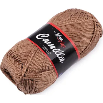 Příze Bavlněná pletací příze Camilla 50 g Varianta: 19 (8218) hnědá světlá, Balení: 1 ks