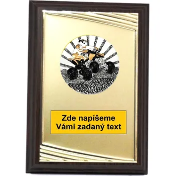 Čtyřkolka plaketa H122-G231.01-K070 Zde napište text na štítky a součet zadejte do košíku. Více informací viz.POPIS v dolní části.