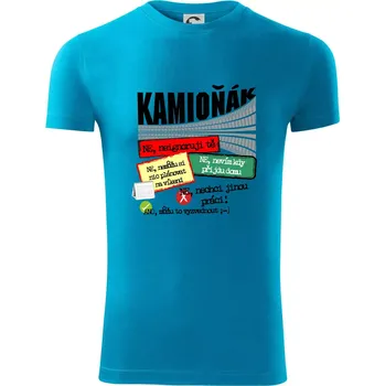 Pánské oblečení Výhody řidiče kamionu - Viper FIT - Pánské zůžené tričko - XL ( Světlý tyrkys )