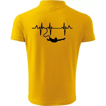 Pánská košile EKG bungee jumping - Polokošile pánská Pique Polo 203 - 2XL ( Žlutá )