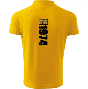 Pánská košile Limited edition 1974 pruh - Polokošile pánská Pique Polo 203 - 2XL ( Žlutá )