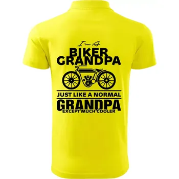 Pánská košile Biker Grandpa - Polokošile pánská Pique Polo 203 - 4XL ( Citrónová )