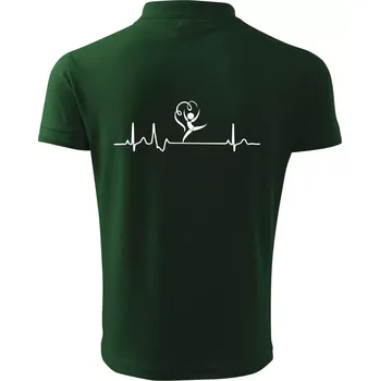 Pánská košile EKG moderní gymnastika stuha - Polokošile pánská Pique Polo 203 - 3XL ( Lahvově zelená )