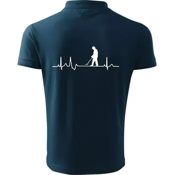 Pánská košile EKG detektor - Polokošile pánská Pique Polo 203 - 2XL ( Námořní modrá (velmi tmavá - téměř černá) )
