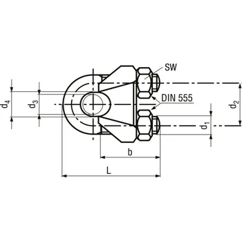 Železářství svorka lanová nerez 5 mm