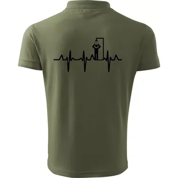 Pánská košile EKG otužování sprcha - Polokošile pánská Pique Polo 203 - L ( Khaki )