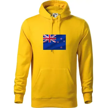 Pánská mikina Nový Zéland fotka vlajky - Mikina pánská Cape s kapucí - M ( Žlutá )